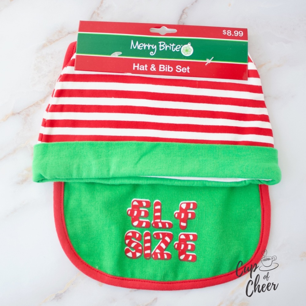 ✨ 2/$20 🎄 Elf Size Hat & Bib Set